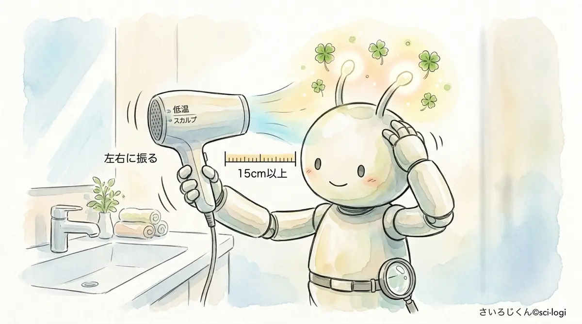 最適な髪の乾かし方